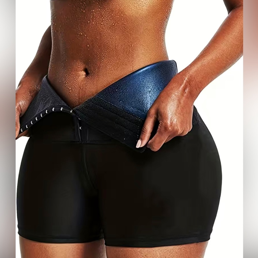 ✨Women Sweat Sports Shorts-Waist Thickened Tummy Control-Sweatsuit High Waist
